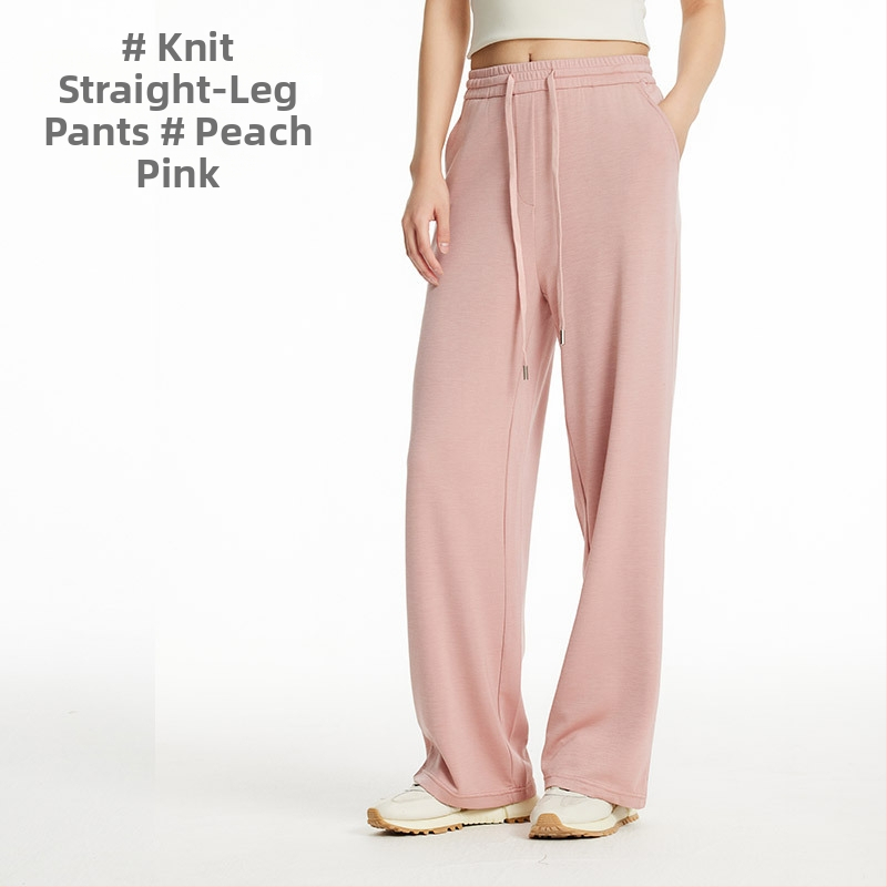 Ženske hlače ravnog kroja - vlakna regenerirane celuloze, kroj ravnog kroja, ljeto 2024, japansko-korejski casual stil, srednji pojas