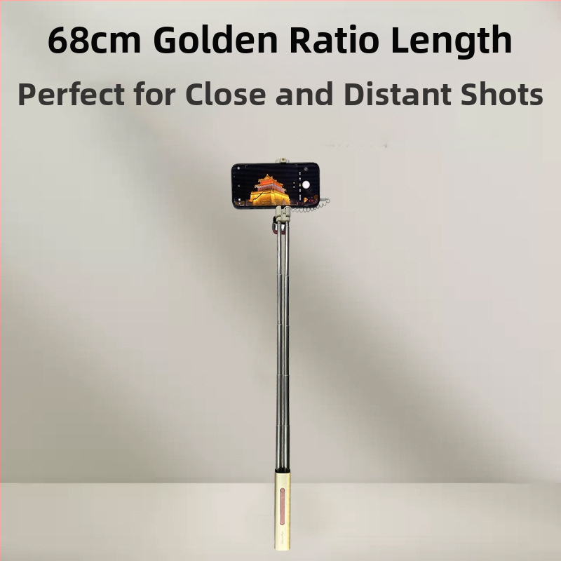 Алуминиев селфи стик за Android, iPhone и Huawei с Type-C конектор — без Bluetooth, без дистанционно, стабилизация