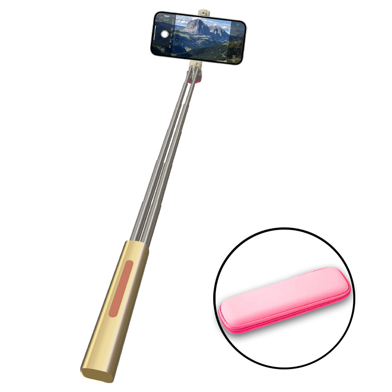 Алуминиев селфи стик за Android, iPhone и Huawei с Type-C конектор — без Bluetooth, без дистанционно, стабилизация