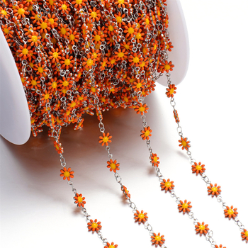 Σετ κοσμημάτων Daisy Chain από ανοξείδωτο ατσάλι, χειροποίητο, ηλεκτροπλατιωμένο, πρωτότυπος σχεδιασμός