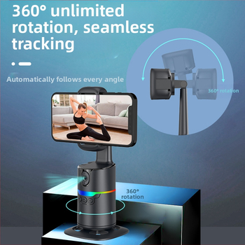 Γκίμπαλ για κινητό με AI αυτοματοποιημένη παρακολούθηση, 360° περιστροφή και κλίση, 220 g, σταθεροποιητής για vlog εσωτερικού/εξωτερικού χώρου