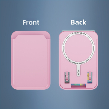 Husa de telefon cu inel magnetic și suport pentru două carduri pentru încărcare wireless - capac spate PC, turnare prin injecție