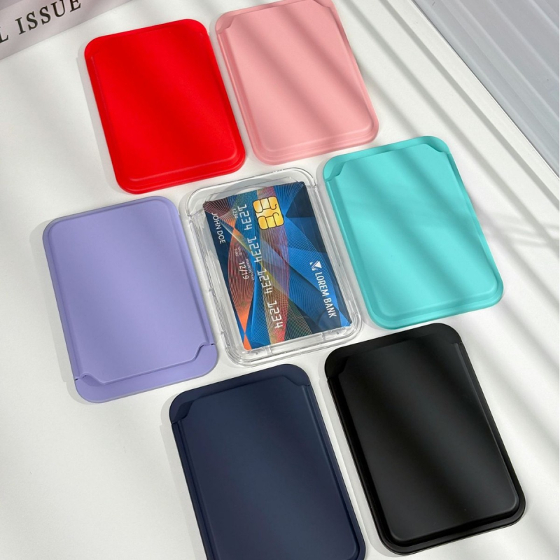 Husa de telefon cu inel magnetic și suport pentru două carduri pentru încărcare wireless - capac spate PC, turnare prin injecție