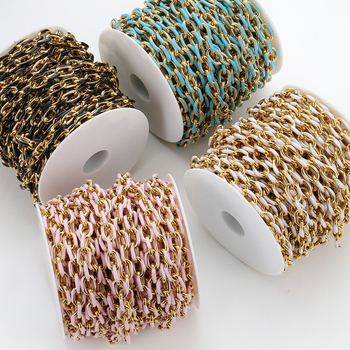 Rozsdamentes acél O-lánc olajos bevonattal, vast DIY ékszerekhez