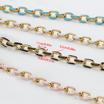 Ανοξείδωτη Ο-αλυσίδα με επίχρισμα λαδιού, παχιά, για DIY κοσμήματα