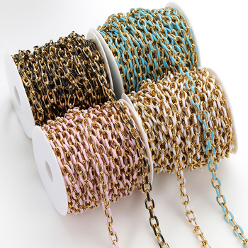 Ανοξείδωτη Ο-αλυσίδα με επίχρισμα λαδιού, παχιά, για DIY κοσμήματα