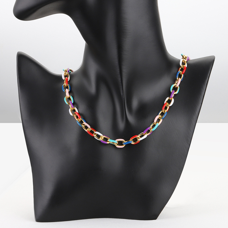 Rozsdamentes acél O-lánc olajos bevonattal, vast DIY ékszerekhez