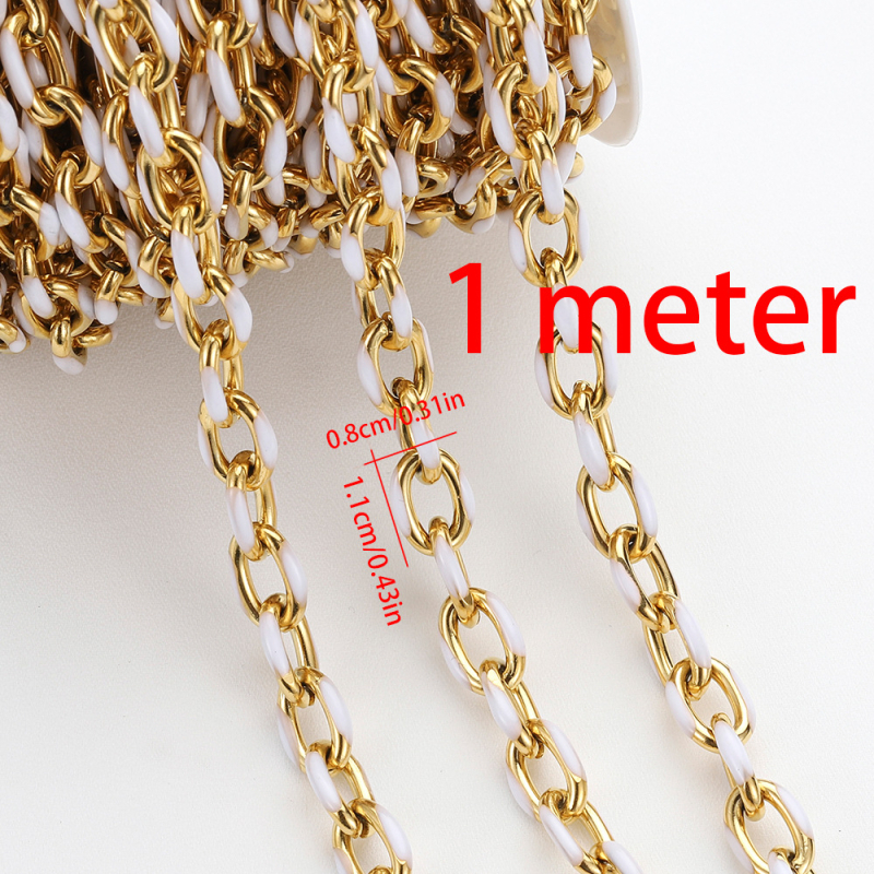 Rozsdamentes acél O-lánc olajos bevonattal, vast DIY ékszerekhez