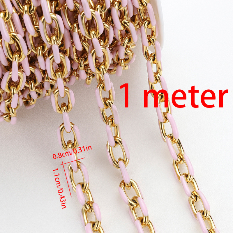 Rozsdamentes acél O-lánc olajos bevonattal, vast DIY ékszerekhez