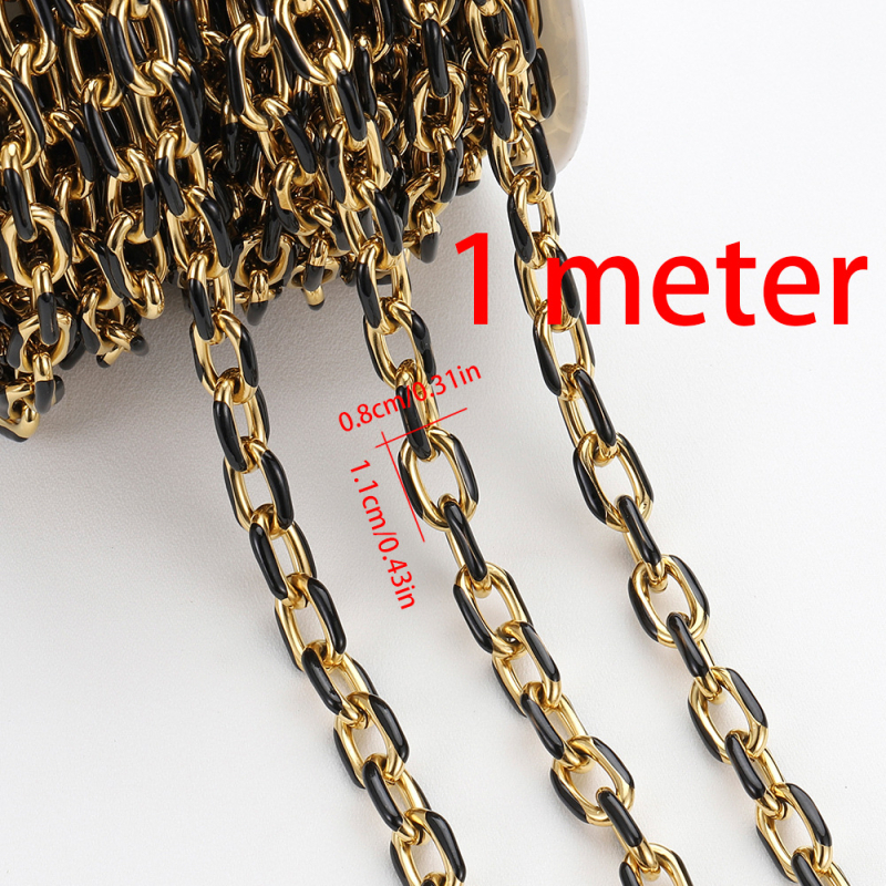 Rozsdamentes acél O-lánc olajos bevonattal, vast DIY ékszerekhez