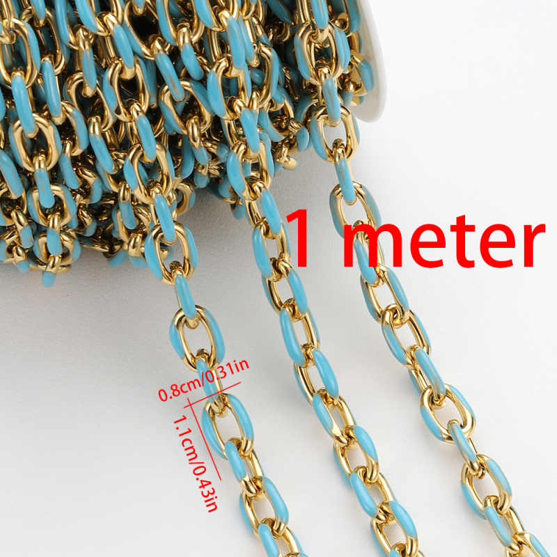 Rozsdamentes acél O-lánc olajos bevonattal, vast DIY ékszerekhez