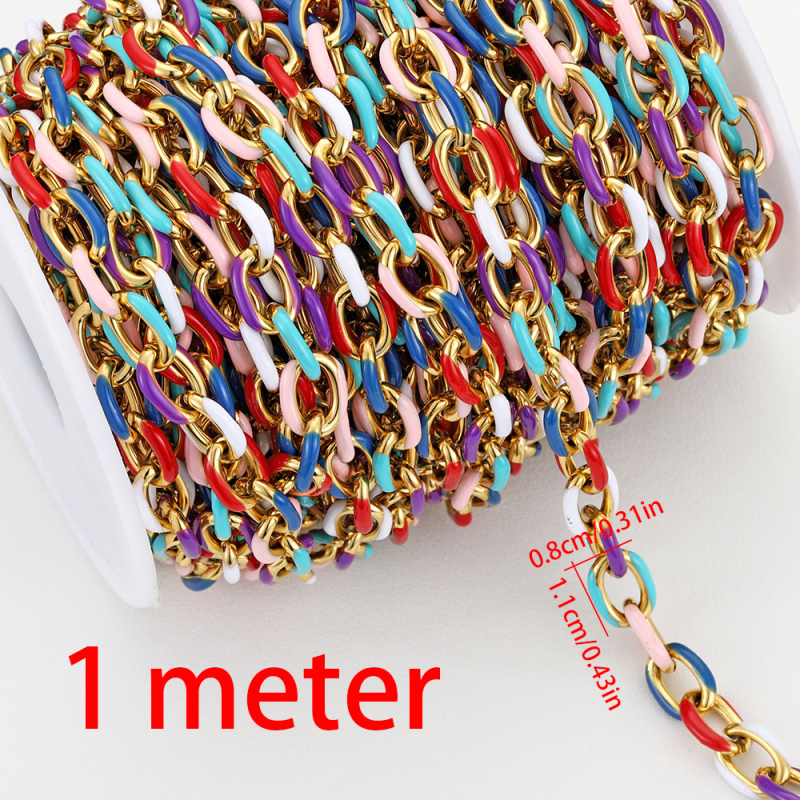 Rozsdamentes acél O-lánc olajos bevonattal, vast DIY ékszerekhez