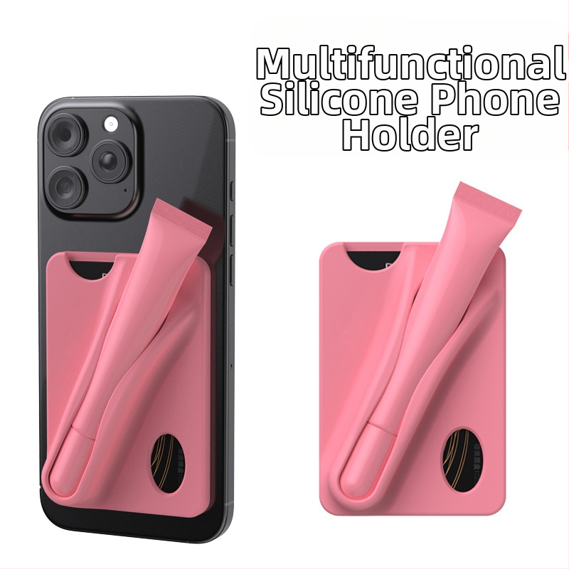 Държач за червило със слот за карта и силиконов държач за телефон – преносим многофункционален държач, модел DX56899