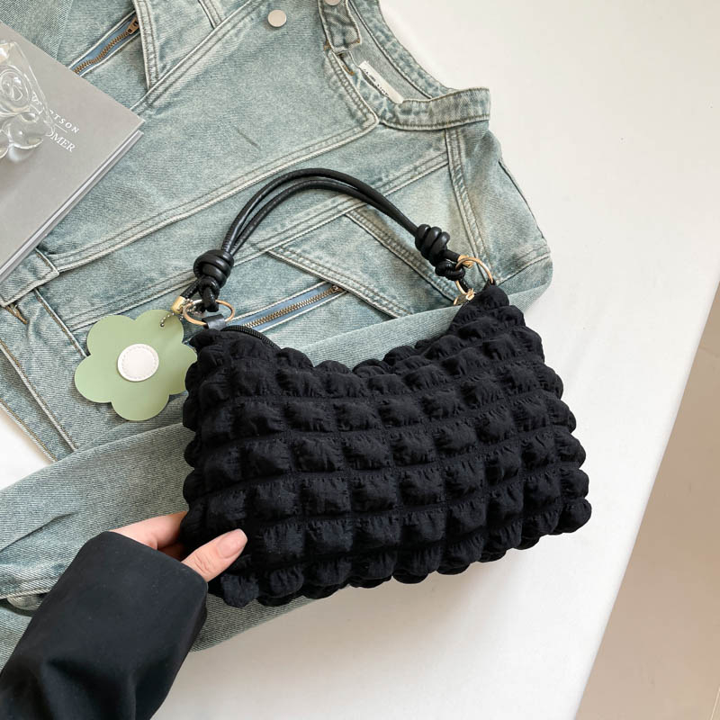 Podpažná taška PU materiál horizontálny štvorcový tvar plátená podšívka zips