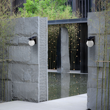 Ηλιακό σφαιρικό φωτιστικό τοίχου εξωτερικού χώρου IP65 αδιάβροχο, LED πηγή φωτός, 2.7W, 6V, 6–12 ώρες λειτουργίας