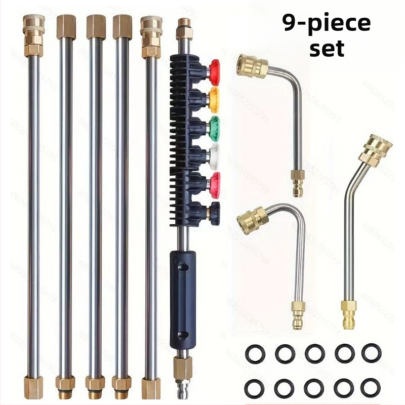 Удължителна пръчка за водоструйна глава с високо налягане; неръждаема стомана; за миене на автомобили и почистване на климатици (Материал: неръждаема стомана; Приложение: миене на автомобили, почистване на климатици; Компонент: удължителна пръчка)
