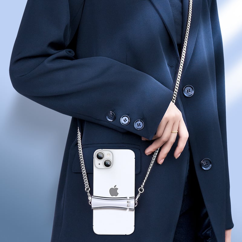 Ланярд за мобилен телефон с метална лента, регулируема метална катарама, електроплакиран завършек, унисекс