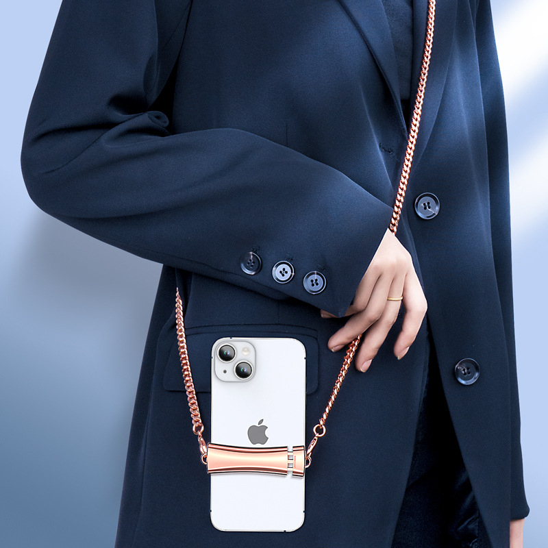 Lančić za mobitel od metala, prilagodljiv metalni kaiš, elektroplatirani završetak, unisex