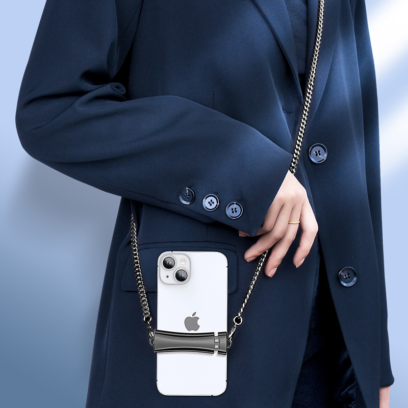 Lančić za mobitel od metala, prilagodljiv metalni kaiš, elektroplatirani završetak, unisex