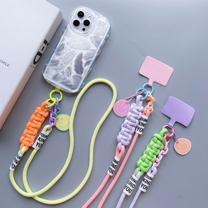 Мобилна презрамка за телефон, унисекс, полиестерен шнур, метална катарама