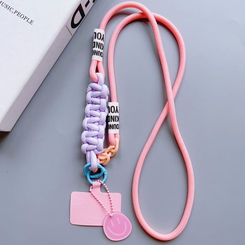 Мобилна презрамка за телефон, унисекс, полиестерен шнур, метална катарама