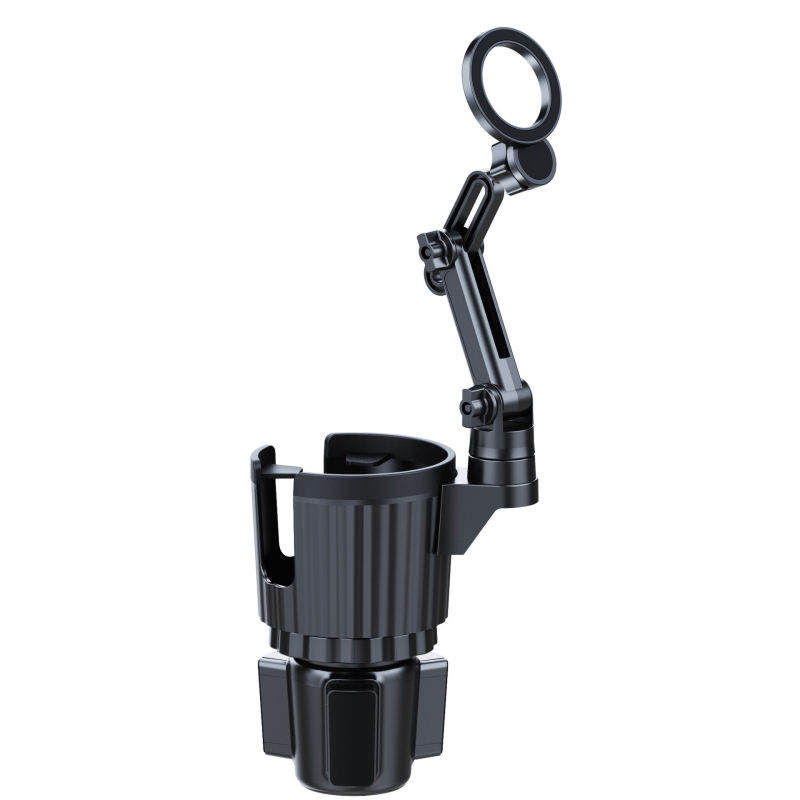 Автомобилен държач за телефон и чаши със сгъваеми рамене, 2 в 1 за навигация