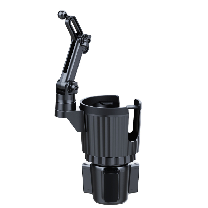 Автомобилен държач за телефон и чаши със сгъваеми рамене, 2 в 1 за навигация