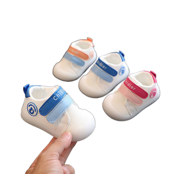 Παιδικά παπούτσια για περπάτημα: διαπνεόμενος επάνω από διχτυωτό υλικό, αντιολισθητική σόλα, Velcro κλείσιμο, για 12–36 μήνες, καλοκαίρι