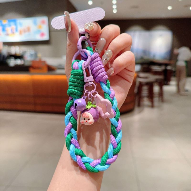 Telefon tokhoz tartozó lánc karikás tartóval és gyümölcsös karikatúra dizájnnal – univerzális stílus, gyűrűs tartó, testreszabás támogatott, anyag: más