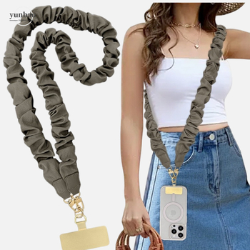 Ланярд за мобилен телефон в японски стил, унисекс, полиестрово въже с метална катарама, плат с усещане за памук