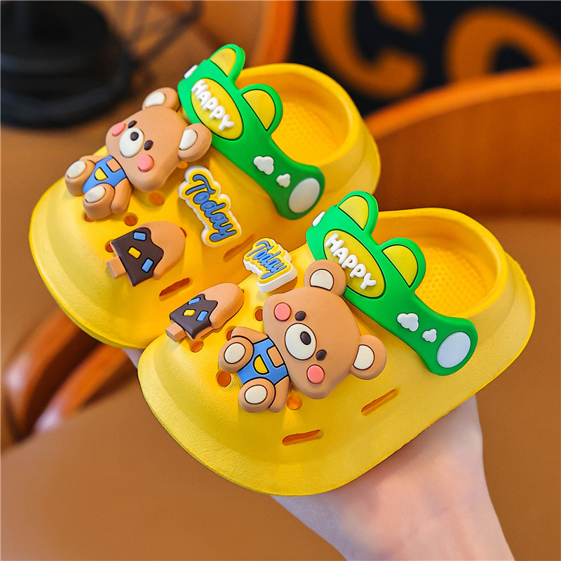 Dječje EVA Crocs-stil sandale za unutarnju upotrebu, unisex, Cartoon Paradise stil, protuklizna podloga