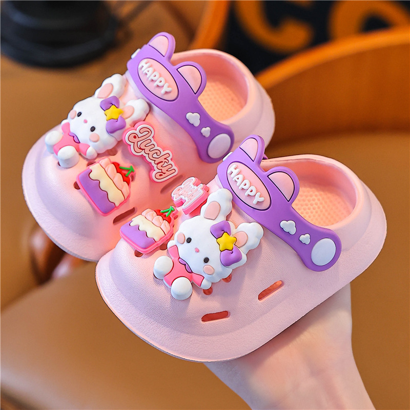 Dječje EVA Crocs-stil sandale za unutarnju upotrebu, unisex, Cartoon Paradise stil, protuklizna podloga