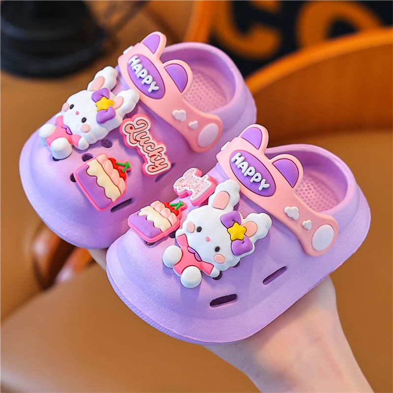 Dječje EVA Crocs-stil sandale za unutarnju upotrebu, unisex, Cartoon Paradise stil, protuklizna podloga