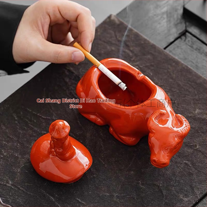 Keramický popolník tvaru kraba s viečkom, čajové zvieratko dekor pre kanceláriu a domov, čínske štýl