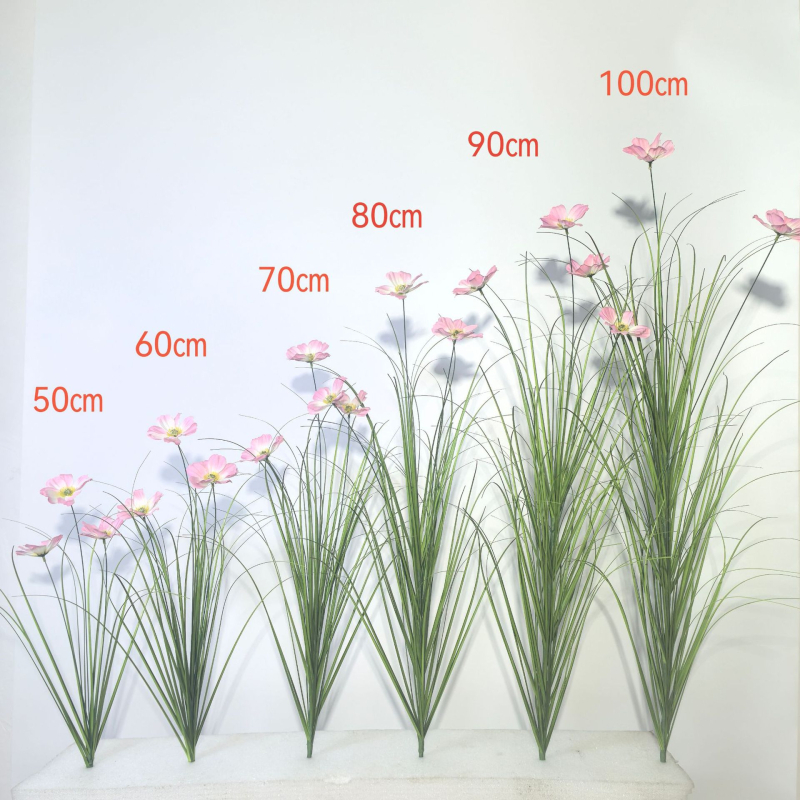 Изкуствена тревна композиция със симулирана трева с един клон, мек PVC – за сватби, реквизит за снимки и домашна декорация