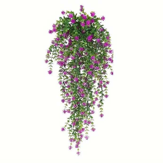 Kabama dirbtinių gėlių vynas su eukaliptu ir camellia, plastikinė — lauko dekoravimas, vestuvės, fotografijos rekvizitas