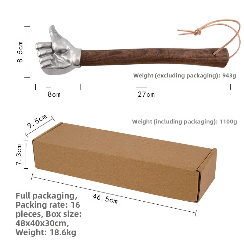 Lodesveida āmurs ar nerūsējoša tērauda galvu un koka rokturi, 0.2 kg