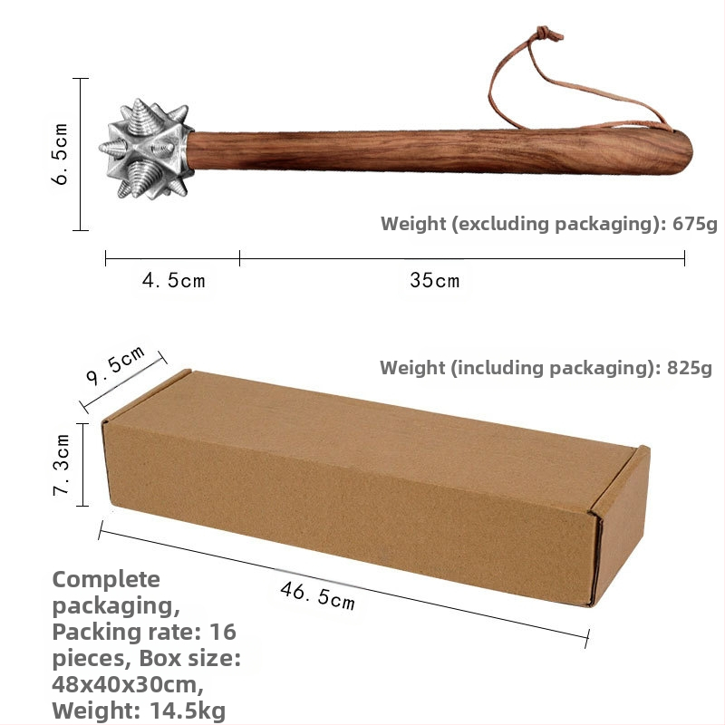 Lodesveida āmurs ar nerūsējoša tērauda galvu un koka rokturi, 0.2 kg