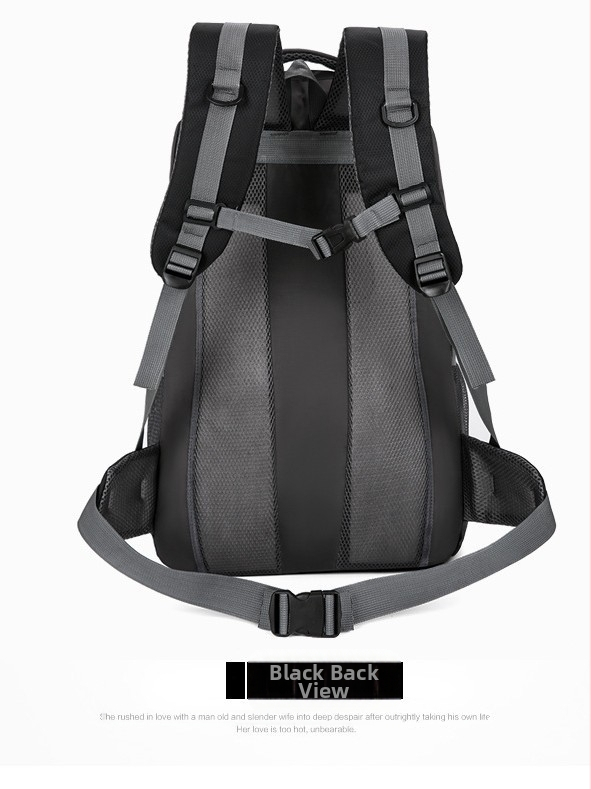 Turistický batoh, unisex, polyester, zakrivené ramenné popruhy, na otvorené športy, štýl voľného cestovania