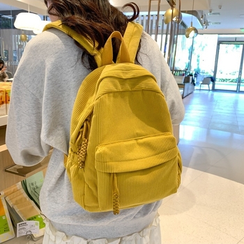 Corduroy σακίδιο με αεριζόμενους ιμάντες, χωρητικότητας κάτω των 20L, χωρά 11 ιντσών φορητό, διαπνέον