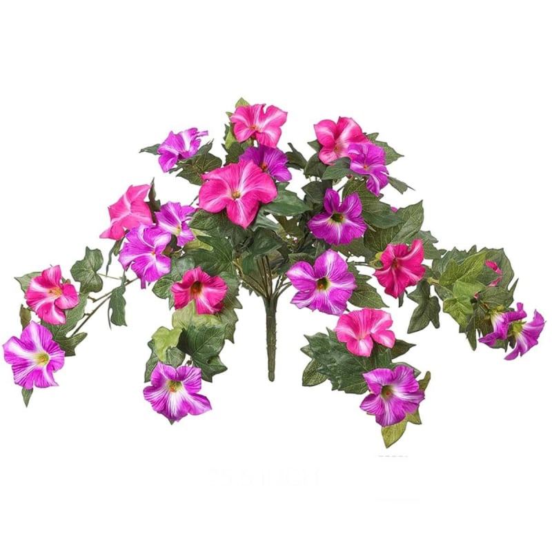 Изкуствена Morning Glory лоза, 12 клончета • Материали: пластмаса, меко лепило, полиестер • За външна употреба, домашна украса, фот реквизит • Техника: боядисване, релеф, инжекционно формоване • Вариант: 19040010902
