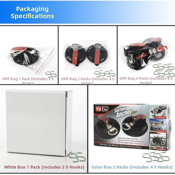 Βεντούζα αυτοκινήτου Jiaxin, πλαστικό, για σταθερή στερέωση οροφικής σκηνής, 80 σετ ανά χαρτοκιβώτιο, συσκευασία σε σακούλα