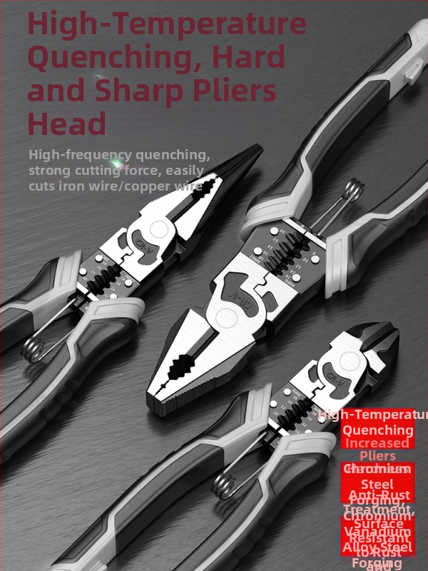 Заключващи клещи за електротехници, мултифункционални, индустриално качество, комплект