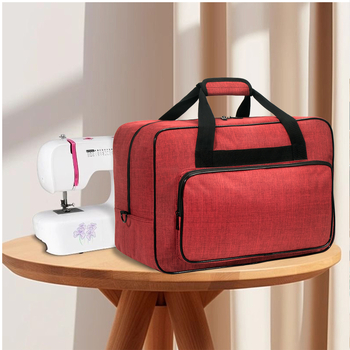 Τσάντα αποθήκευσης για ραπτική μηχανή και οικιακά ρούχα, τσάντα ώμου μεγάλης χωρητικότητας, unisex — Υλικό: Oxford ύφασμα; Λειτουργίες: διαπνοή, αδιάβροχη, ανθεκτική; Επένδυση: πολυεστέρας; Χρήση: οικιακή αποθήκευση