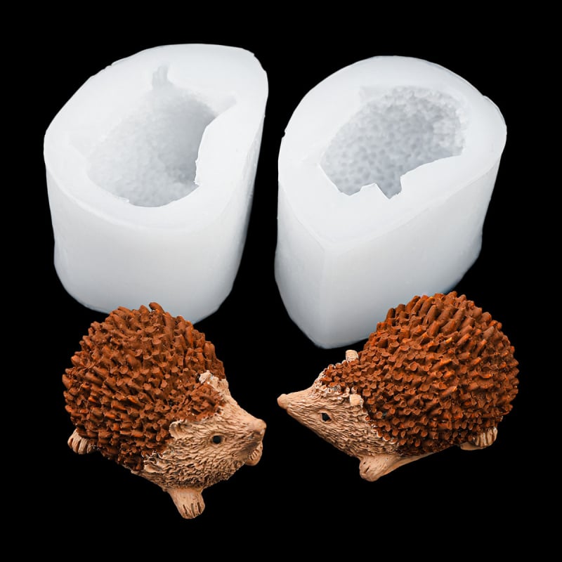 Silikon süteményforma hedgehog formájú – fondant és csokoládé dekorációhoz, szabálytalan alak, csomagolás egyetlen műanyag zacskóban