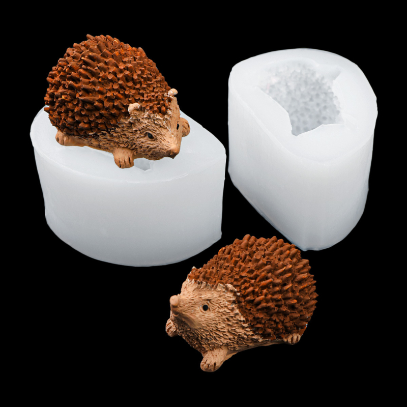 Silikon süteményforma hedgehog formájú – fondant és csokoládé dekorációhoz, szabálytalan alak, csomagolás egyetlen műanyag zacskóban