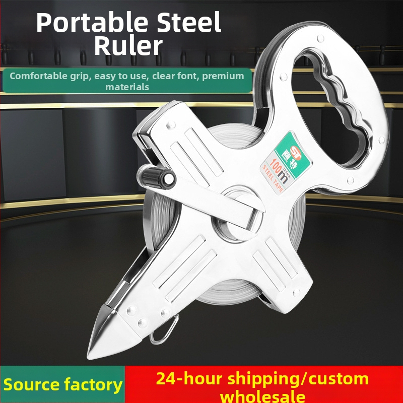 Nerūdijančio plieno rėminė matavimo juosta statybvietei su laikikliu