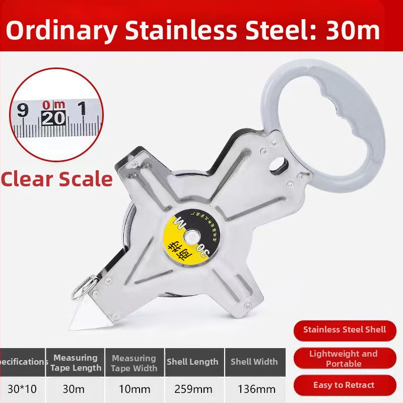 Nerūdijančio plieno rėminė matavimo juosta statybvietei su laikikliu