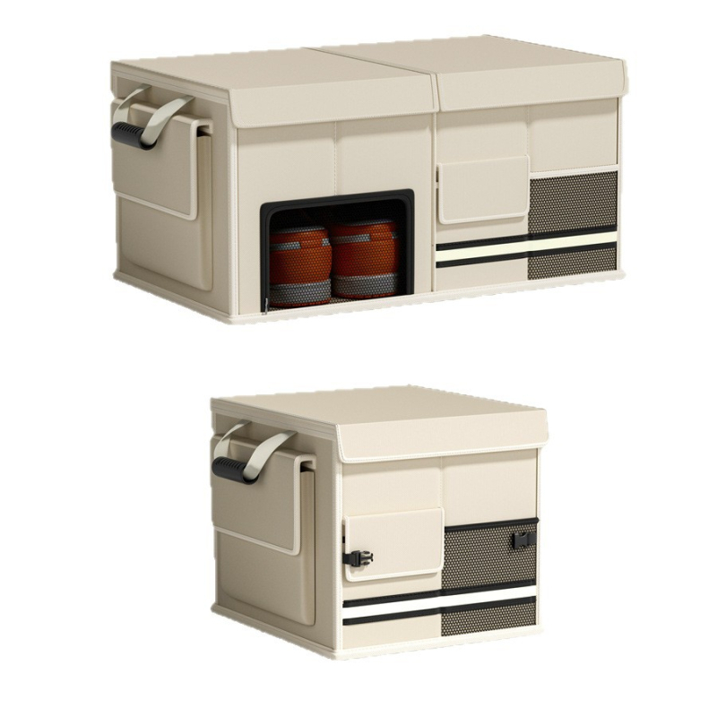 Autó csomagtartójába való összecsukható tárolódoboz (anyag: szövet; kapacitás: 60L; használat: csomagtartó; összecsukható; fogantyúval)