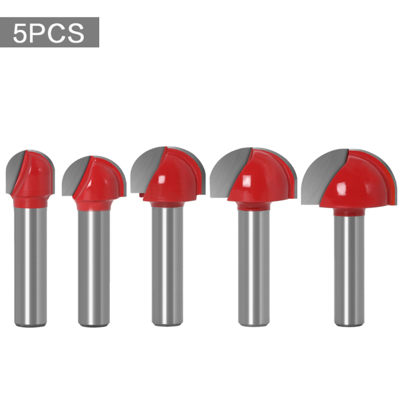 8‑fréza s guľovým nástupom na drevo, guľový spodok, polkruhový reliéf pre CNC gravírovanie